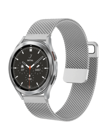 Bracelete Milanese Loop Fecho Magnético para Samsung Galaxy Watch4 - 42mm - Cinza