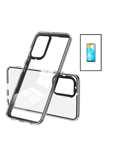 Kit Capa Doble Airbag Anti-Drop + Película de Hydrogel para Samsung Galaxy A04s - Transparente