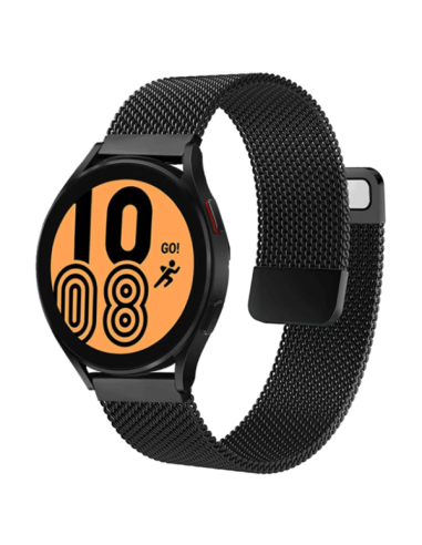 Bracelete Milanese Loop Fecho Magnético para Samsung Galaxy Watch4 Bluethtooth 4G - 40mm - Preto