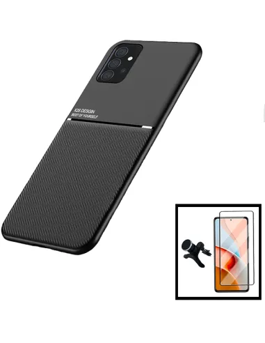 Kit Capa Magnetic Lux + Vidro Full Cover + Suporte Magnético Reforçado para Samsung Galaxy A32