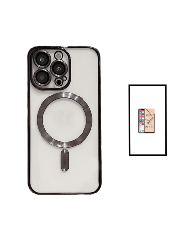 Kit Capa LuxArmor MagSafe Camera Protection + CeramicGlass Full Cover para Apple iPhone 14 - Preto
