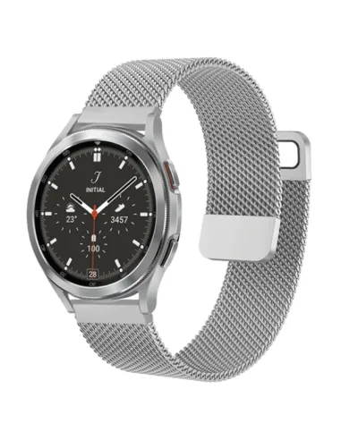 Bracelete Milanese Loop Fecho Magnético para Samsung Galaxy Watch4 - 40mm - Cinza