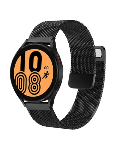 Bracelete Milanese Loop Fecho Magnético para Samsung Galaxy Watch4 - 40mm - Preto