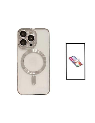 Kit Capa LuxArmor MagSafe Camera Protection + Pelicula de Hydrogel para Apple iPhone 14 - Cinza