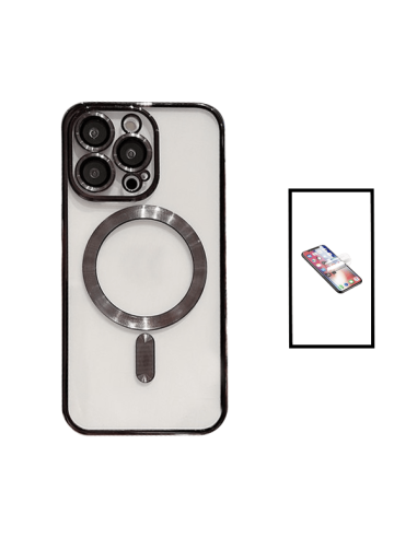 Kit Capa LuxArmor MagSafe Camera Protection + Pelicula de Hydrogel para Apple iPhone 14 Pro Max - Preto