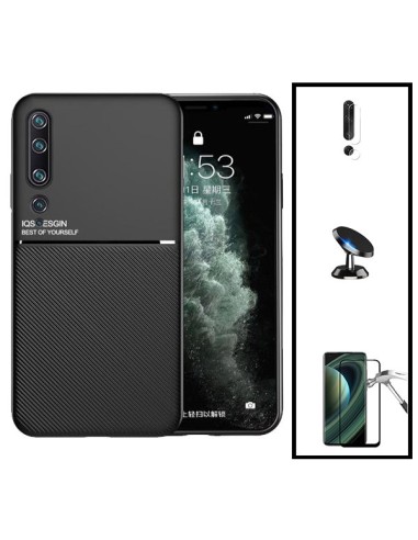 Kit Capa Magnetic Lux + 5D Full Cover + Película de Câmara + Suporte Magnético de Carro para Xiaomi Mi 10 5G