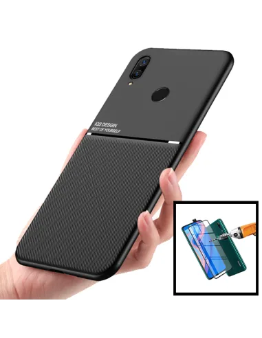 Kit Capa Magnetic Lux + Vidro Full Cover para Huawei P Smart Z