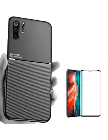 Kit Capa Magnetic Lux + Vidro Full Cover para Huawei P30 Pro