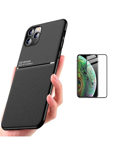 Kit Capa Magnetic Lux + Vidro Full Cover para iPhone 11