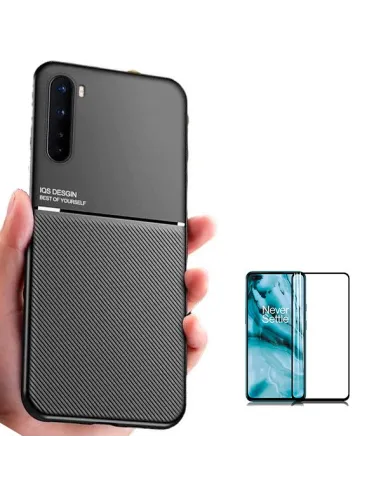 Kit Capa Magnetic Lux + Vidro Full Cover para OnePlus Nord