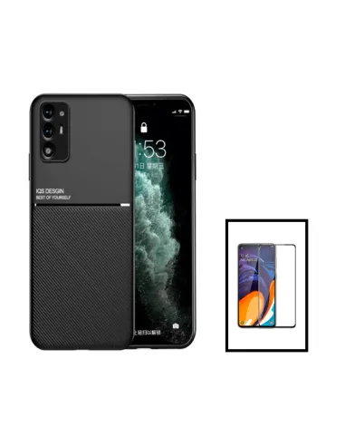 Kit Capa Magnetic Lux + Vidro Full Cover para Oppo A94 5G - Preto