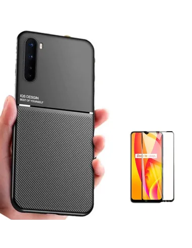 Kit Capa Magnetic Lux + Vidro Full Cover para Oppo Reno3