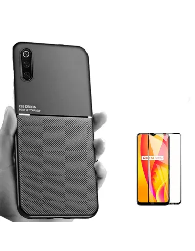 Kit Capa Magnetic Lux + Vidro Full Cover para Samsung Galaxy A30s