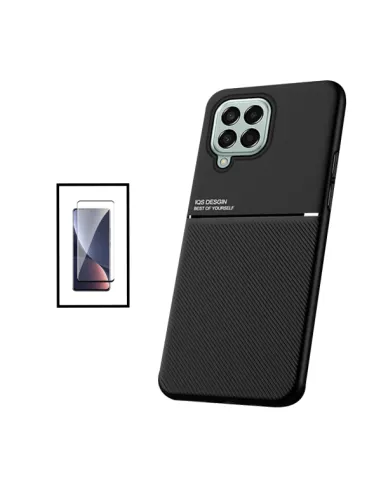 Kit Capa Magnetic Lux + Vidro Full Cover para Samsung Galaxy M53 - Preto