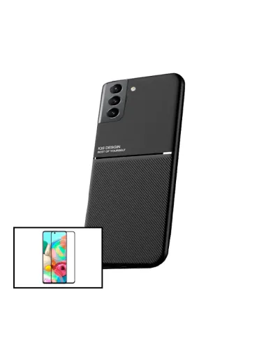 Kit Capa Magnetic Lux + Vidro Full Cover para Samsung Galaxy S21