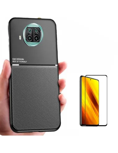 Kit Capa Magnetic Lux + Vidro Full Cover para Xiaomi Mi 10T Lite 5G