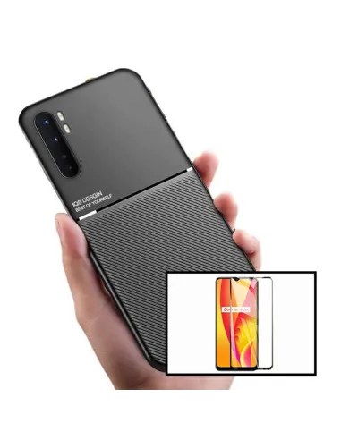 Kit Capa Magnetic Lux + Vidro Full Cover para Xiaomi Mi Note 10 Lite