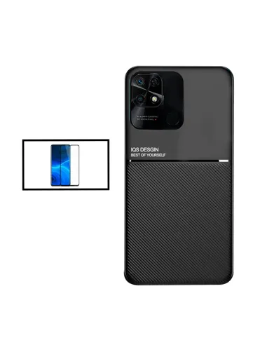 Kit Capa Magnetic Lux + Vidro Full Cover para Xiaomi Poco C40 - Preto