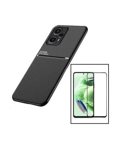 Kit Capa Magnetic Lux + Vidro Full Cover para Xiaomi Poco F5 - Preto