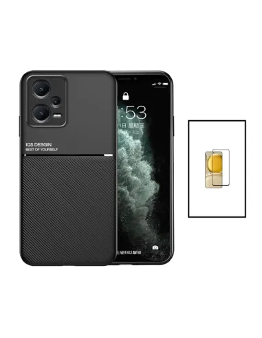 Kit Capa Magnetic Lux + Vidro Full Cover para Xiaomi Poco X5 - Preto