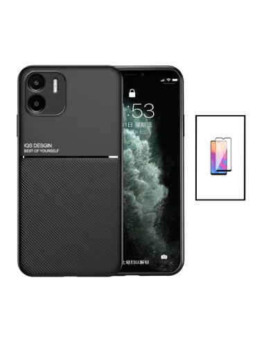 Kit Capa Magnetic Lux + Vidro Full Cover para Xiaomi Redmi A2 - Preto