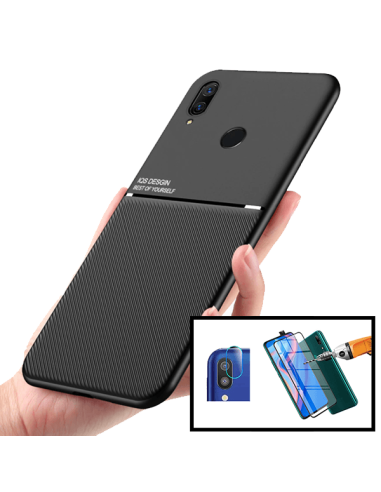 Kit Capa Magnetic Lux + 5D Full Cover + Película de Câmara Traseira para Huawei P Smart Z