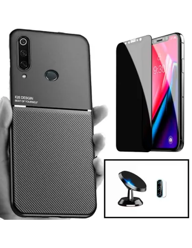 Kit Capa Magnetic Lux + Anti-Spy + Película de Câmara + Suporte Magnético para Huawei P30 Lite New Edition