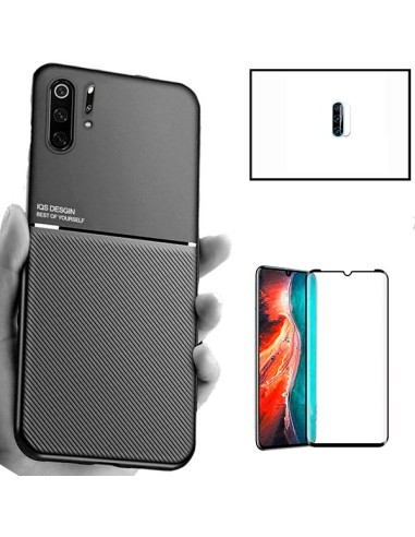 Kit Capa Magnetic Lux + 5D Full Cover + Película de Câmara Traseira para Huawei P30 Pro New Edition