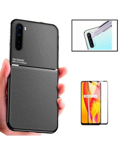 Kit Capa Magnetic Lux + 5D Full Cover + Película de Câmara Traseira para Realme X3 Zoom