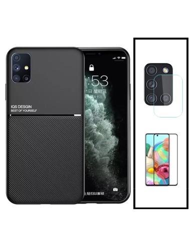 Kit Capa Magnetic Lux + 5D Full Cover + Película de Câmara Traseira para Samsung Galaxy A21s