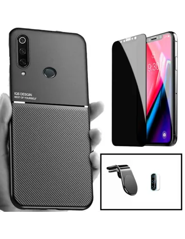 Kit Capa Magnetic Lux + Anti-Spy + Película de Câmara + Suporte Magnético L para Huawei P30 Lite