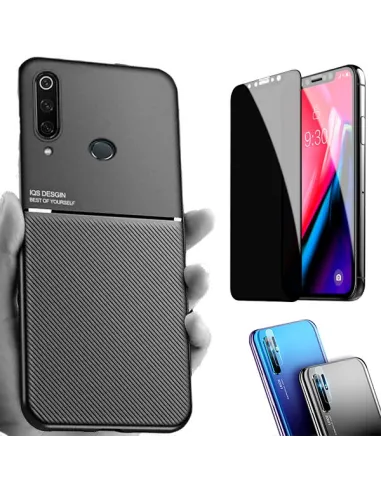 Kit Capa Magnetic Lux + Anti-Spy + Película de Câmara para Huawei P30 Lite