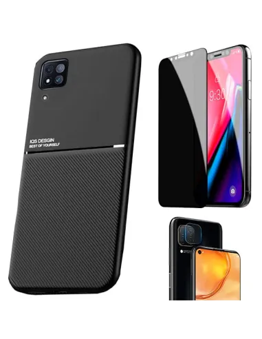 Kit Capa Magnetic Lux + Anti-Spy + Película de Câmara para Huawei P40 Lite