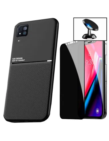 Kit Capa Magnetic Lux + Anti-Spy Vidro Full Cover + Suporte Magnético para Huawei P40 Lite