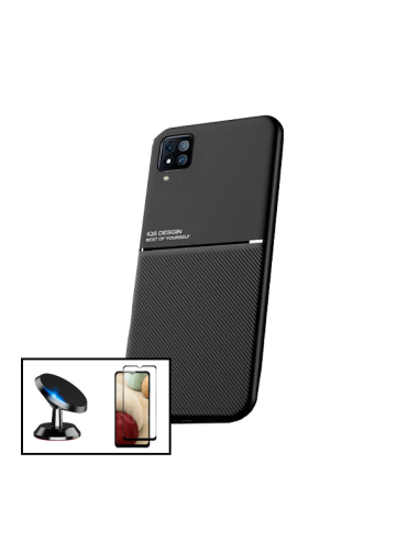 Kit Capa Magnetic Lux + 5D Full Cover + Suporte Magnético de Carro para Samsung Galaxy A22 5G