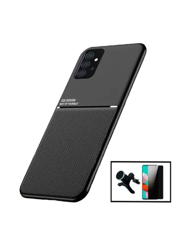 Kit Capa Magnetic Lux + Anti-Spy Vidro Full Cover + Suporte Magnético Reforçado para Samsung Galaxy A52