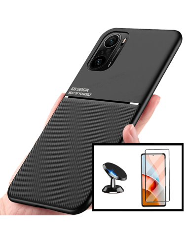 Kit Capa Magnetic Lux + 5D Full Cover + Suporte Magnético de Carro para Xiaomi Mi 11i