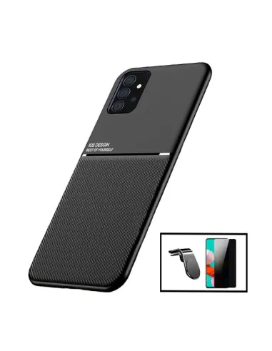 Kit Capa Magnetic Lux + Anti-Spy Vidro Full Cover + Suporte Magnético L para Samsung Galaxy A52