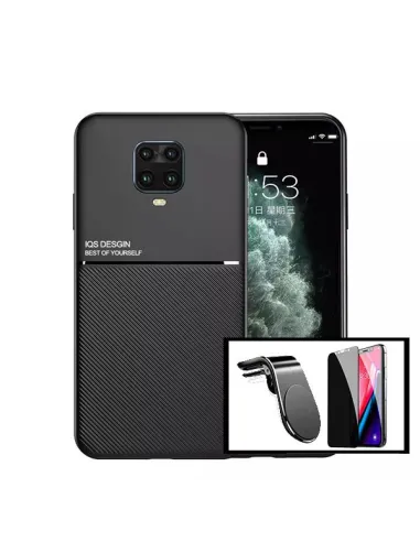 Kit Capa Magnetic Lux + Anti-Spy Vidro Full Cover + Suporte Magnético L para Xiaomi Poco M2 Pro