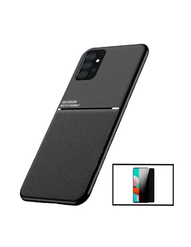 Kit Capa Magnetic Lux + Anti-Spy Vidro Full Cover para Samsung Galaxy A52