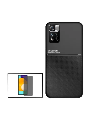 Kit Capa Magnetic Lux + Anti-Spy Vidro Full Cover para Xiaomi 11i HyperCharge