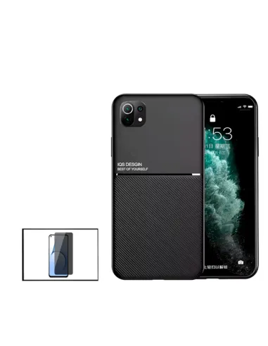 Kit Capa Magnetic Lux + Anti-Spy Vidro Full Cover para Xiaomi Mi 11 Lite