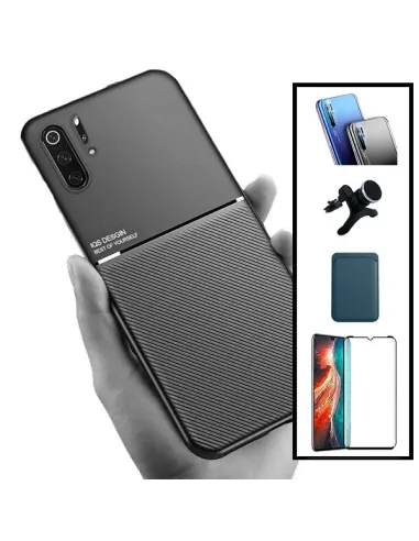 Kit Capa Magnetic Lux + Magn Wallet Azul + Vidro + Película de Câmara + Sup Reforçado para Huawei P30 Pro