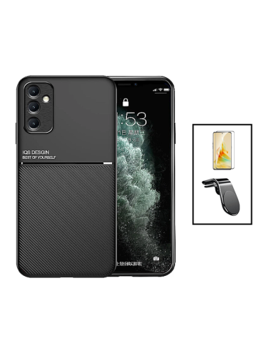 Kit Capa Magnetic Lux + 5D Full Cover + Suporte Magnético L Safe Driving para Samsung Galaxy A54 5G - Preto