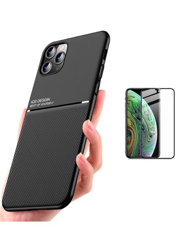 Kit Capa Magnetic Lux + 5D Full Cover para iPhone 11 Pro