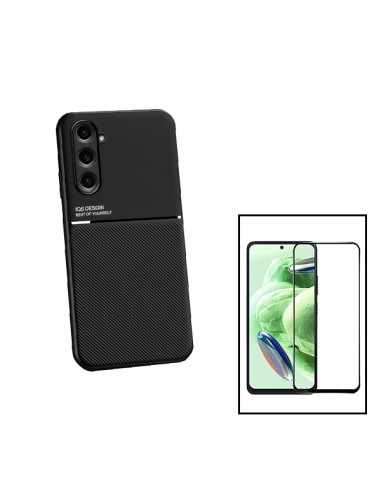 Kit Capa Magnetic Lux + 5D Full Cover para Samsung Galaxy F34 5G - Preto