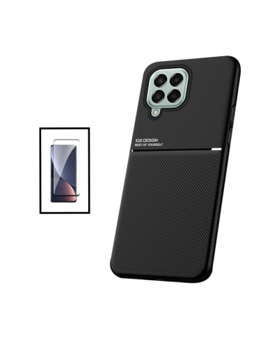 Kit Capa Magnetic Lux + 5D Full Cover para Samsung Galaxy M53 - Preto