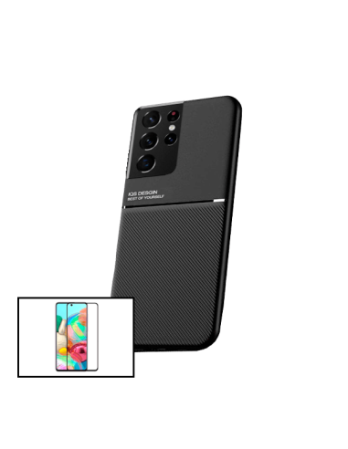 Kit Capa Magnetic Lux + 5D Full Cover para Samsung Galaxy S21 Ultra 5G