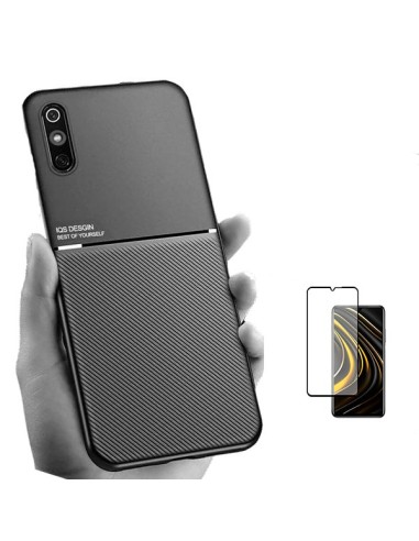 Kit Capa Magnetic Lux + 5D Full Cover para Xiaomi Redmi 9AT