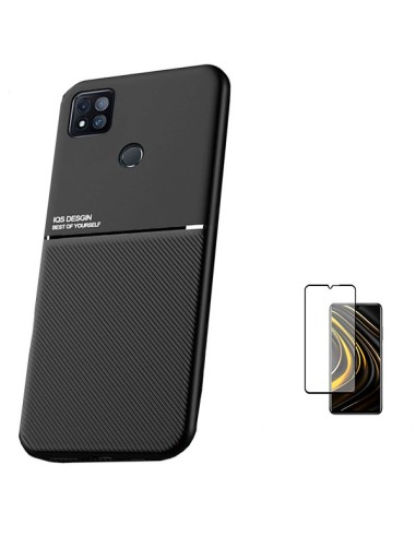 Kit Capa Magnetic Lux + 5D Full Cover para Xiaomi Redmi 9C